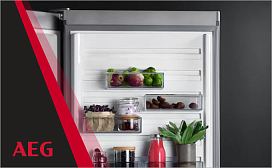 Как перевесить дверь холодильника Aeg?